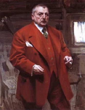 Anders Zorn Self portrait in red, oil painting picture